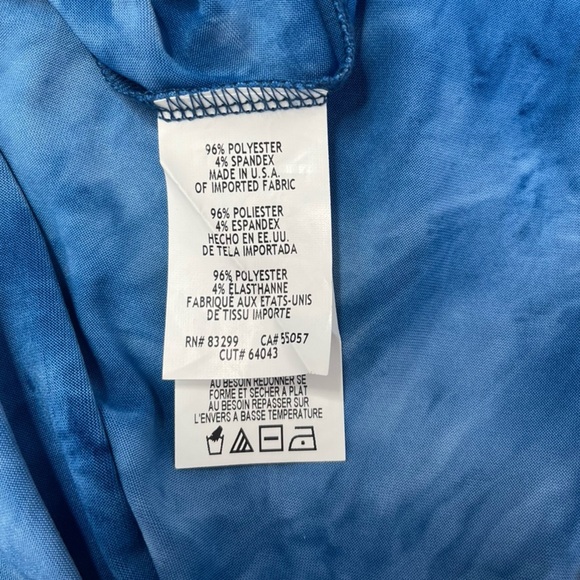 Neiman Marcus Tie Dye Blue Flowy Tank Top, Boho Chic - Size L - Picture 9 of 11